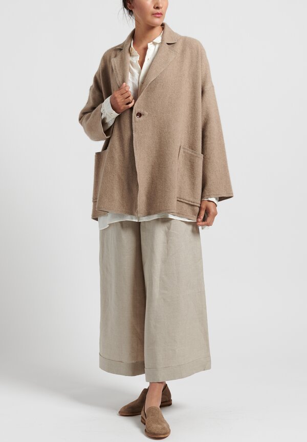 Kaval Cashmere Woven Stole Jacket in Natural | Santa Fe Dry Goods