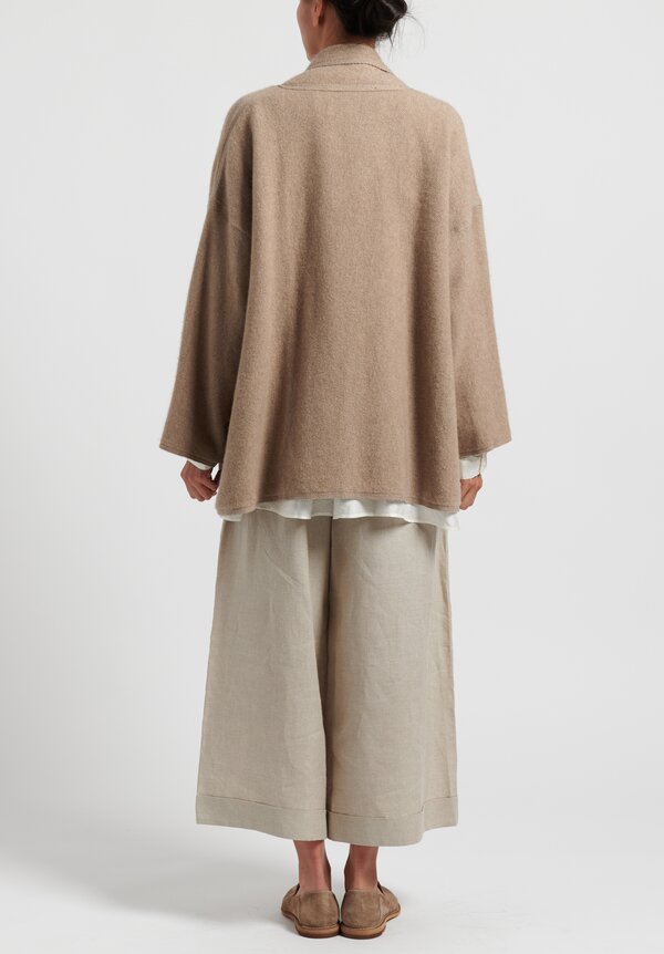 Kaval Cashmere Woven Stole Jacket in Natural	