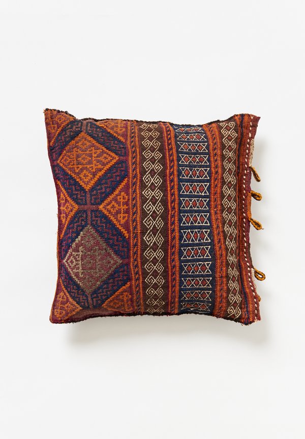 Afghan Sumak Nomadic Bag Pillow with Loops	