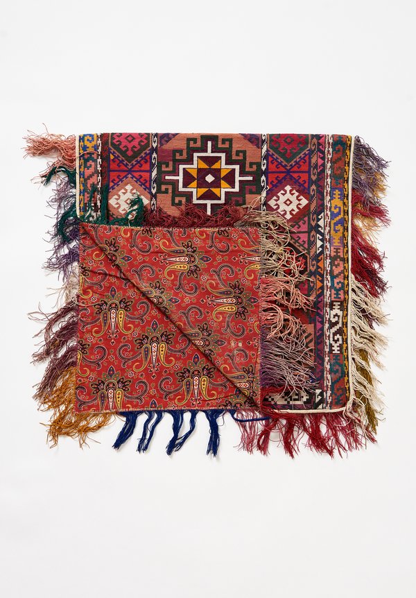 Antique Woven Afghan Textile	