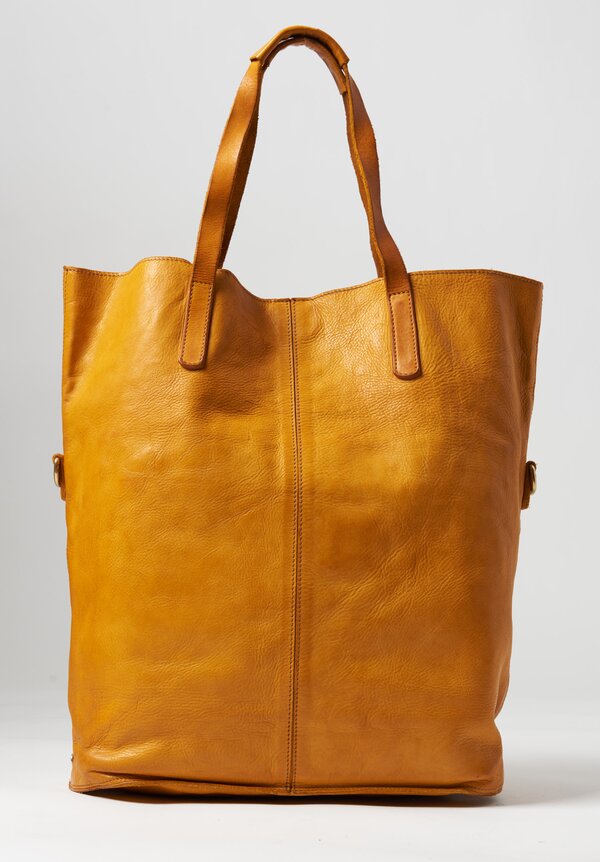 Campomaggi Large Shopping Tote in Yellow	
