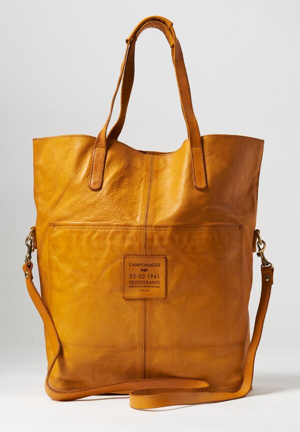 Campomaggi Large Shopping Tote in Yellow	
