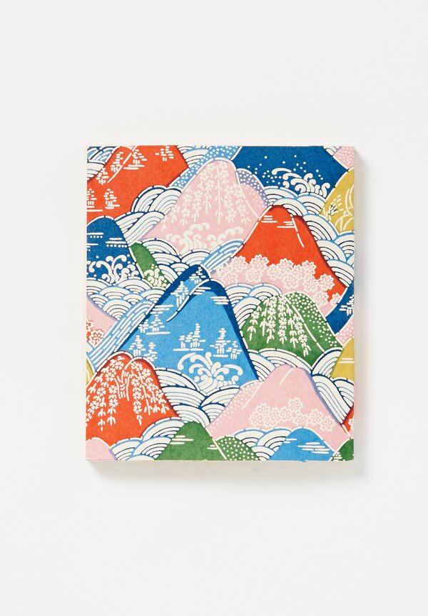 Elam Handprinted Japanese Chiyogami Paper Notebook in Rivers & Mountains	