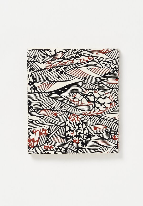 Elam Handprinted Japanese Chiyogami Paper Notebook in Muscles/ Black	