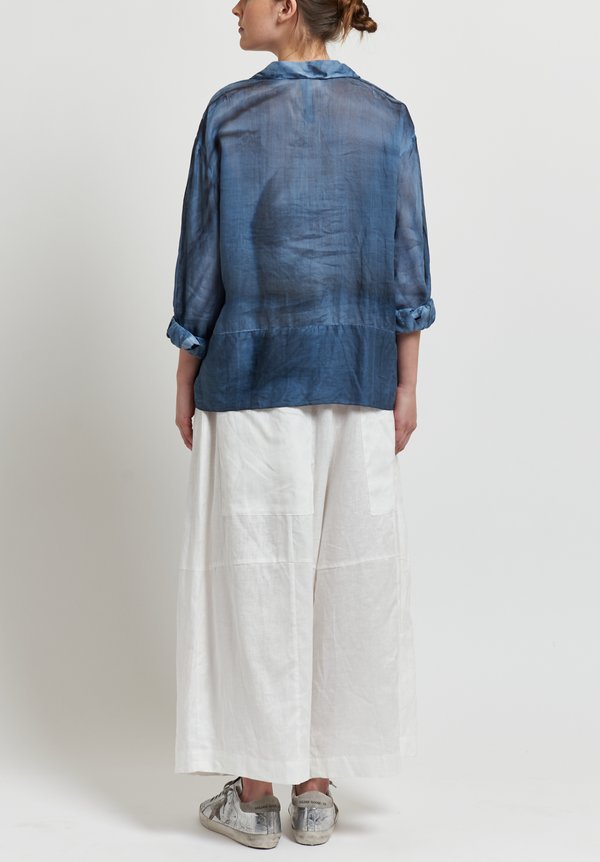 Gilda Midani Linen Cupula Shirt in Steel Blue | Santa Fe Dry Goods ...