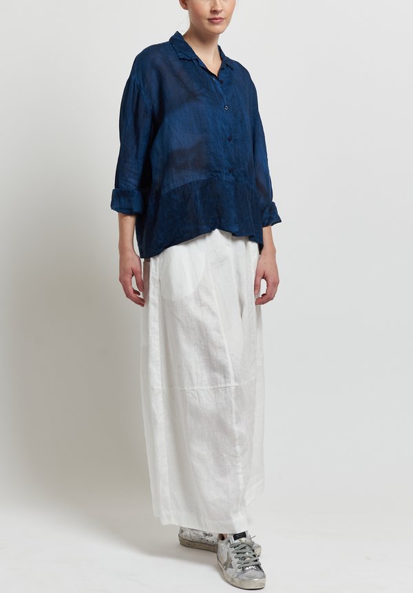 Gilda Midani Linen Cupula Shirt in Indigo Blue | Santa Fe Dry Goods ...