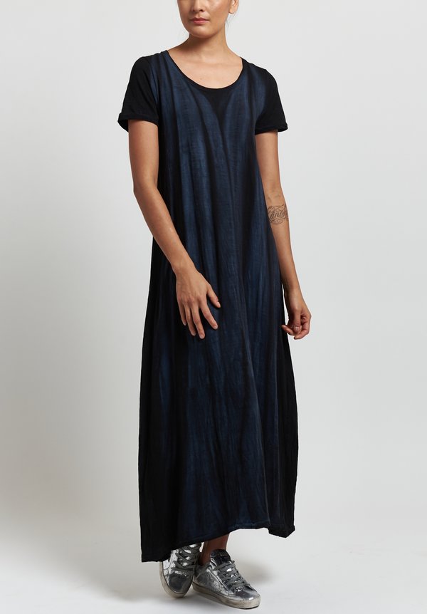 Gilda Midani Short Sleeve Monoprix Dress in Marble Black