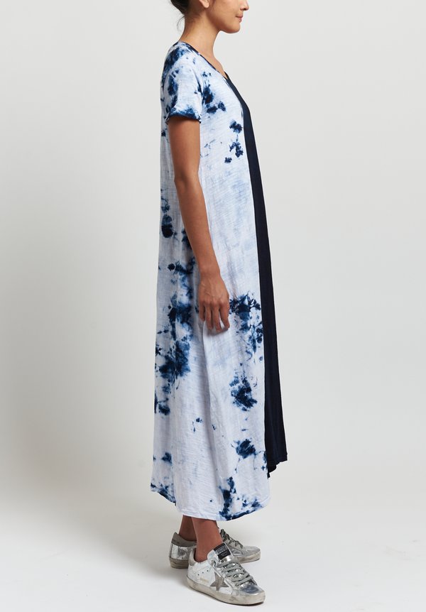 Gilda Midani Short Sleeve Monoprix Dress in Blue