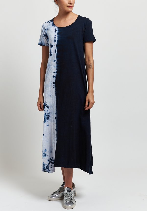 Gilda Midani Short Sleeve Monoprix Dress in Blue
