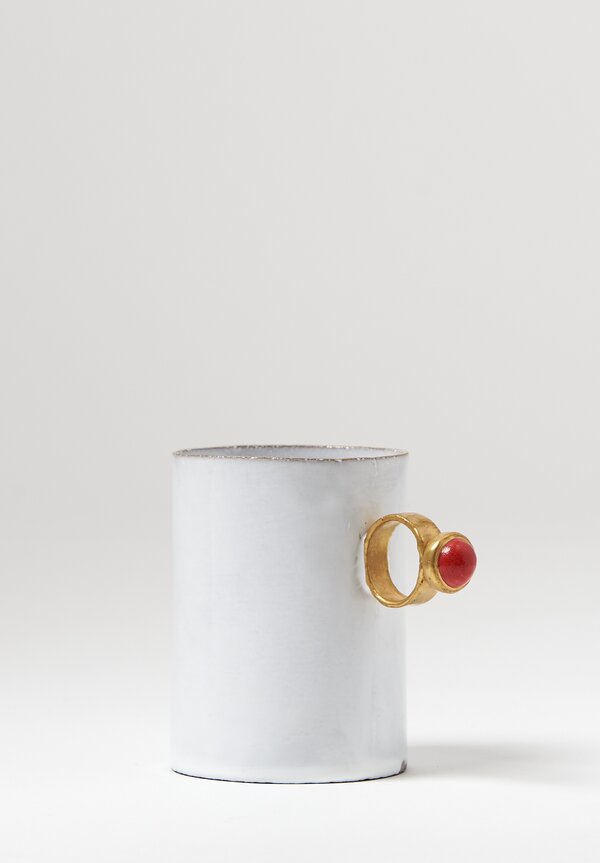 Astier de Villatte Serena Red Ring Mug in White | Santa Fe Dry Goods . Workshop . Wild Life