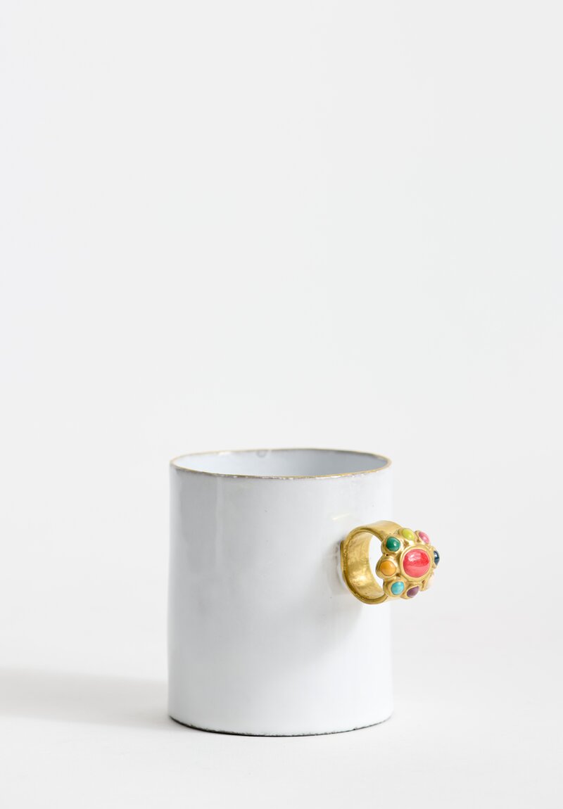 Astier de Villatte Serena Ring Mug in White	