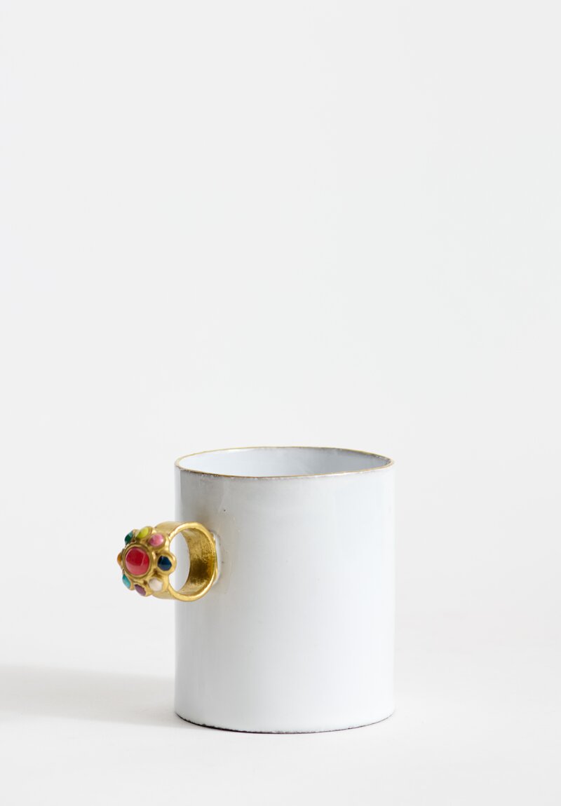 Astier de Villatte Serena Ring Mug in White	