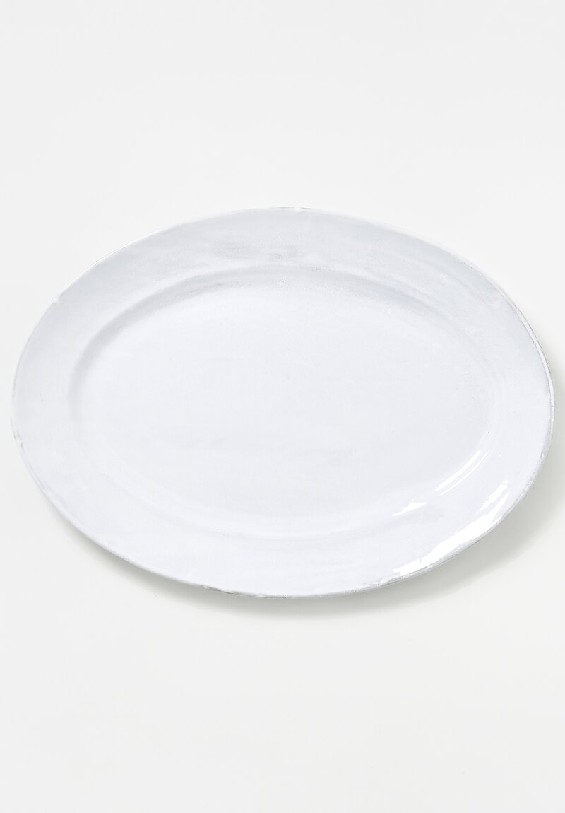 Astier de Villatte Oval Sobre Platter in White	