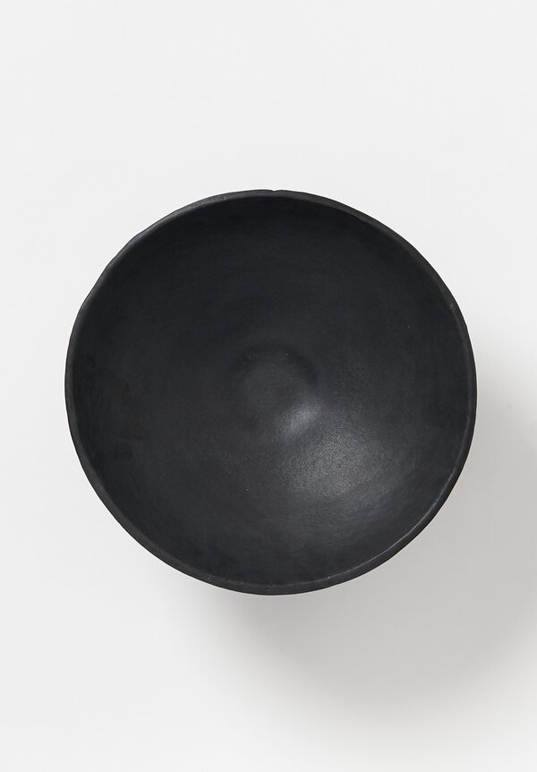 Danny Kaplan Handmade Low Pedestal Bowl in Matte Black	