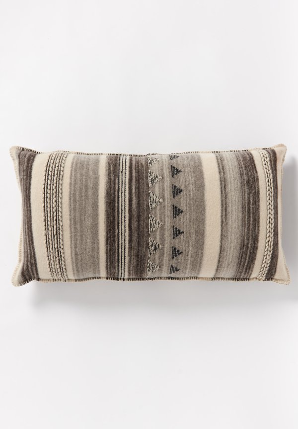 British Wool Geometric Large Rectangle Cushion	