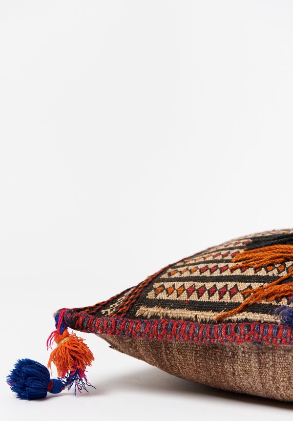 Wool Afghan Fringe & Tassel Pillow	