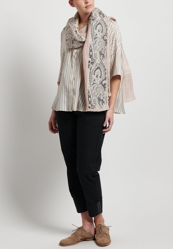 ETRO Tapestry Print Scarf in Pink	