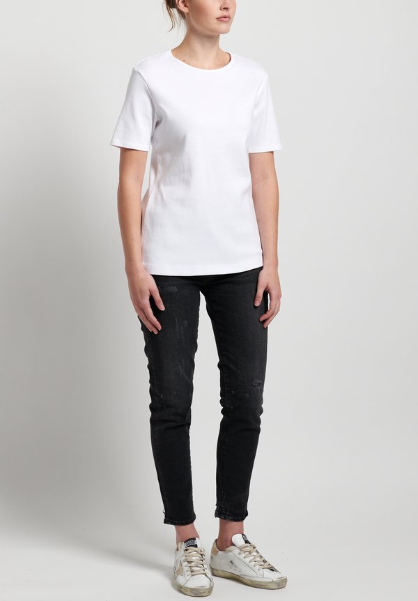 GRP1 Knits Cotton Shaped Tee in White | Santa Fe Dry Goods . Workshop ...