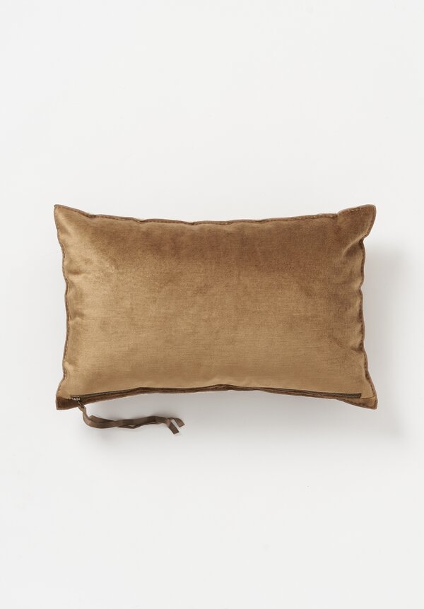 Peter Speliopoulos Shearling Rectangle Pillow in Camel