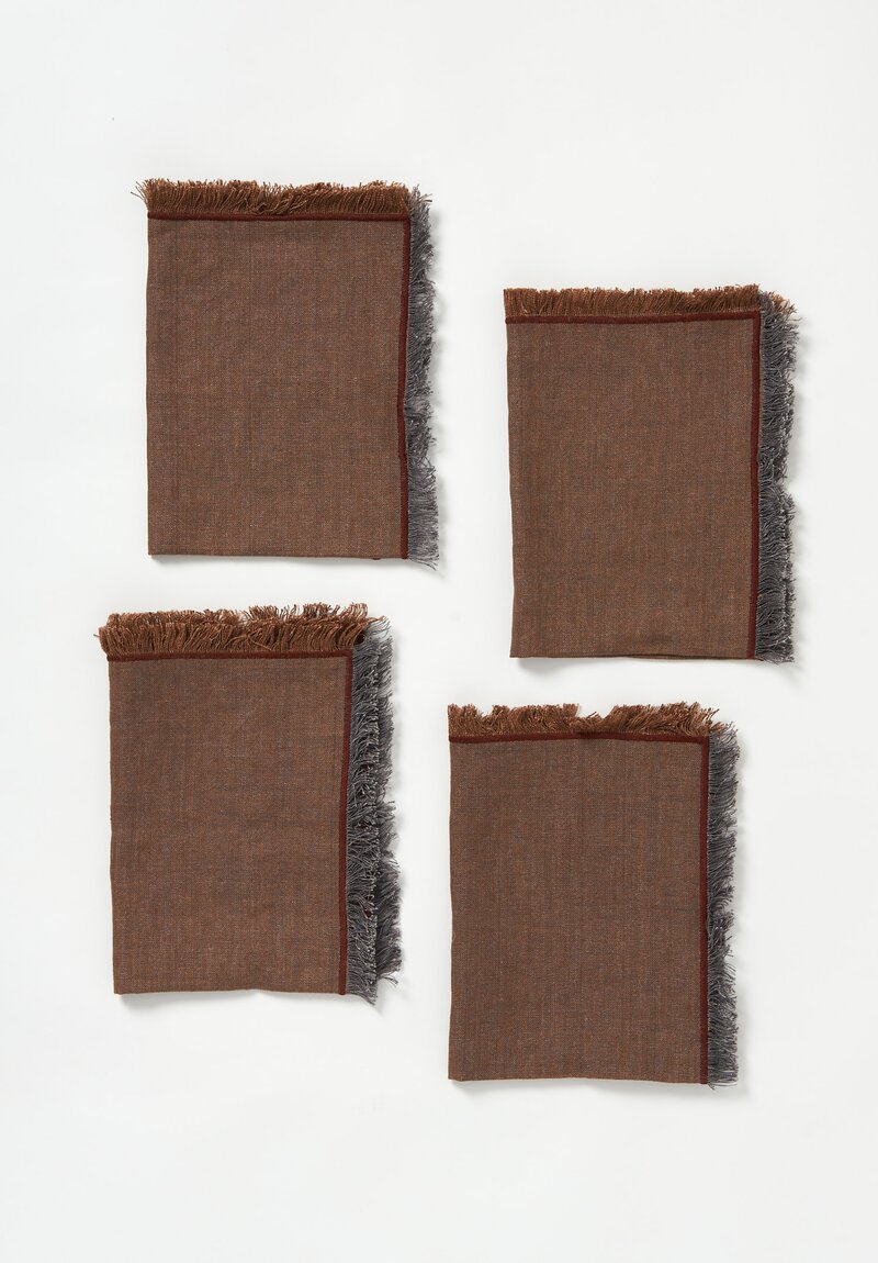 Peter Speliopoulos Linen Placemats in Chestnut Melange	