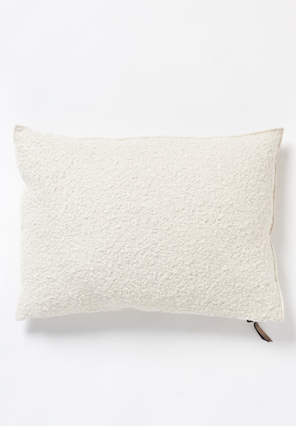Maison de Vacances Large Canvas Yeti Pillow in Blanc	