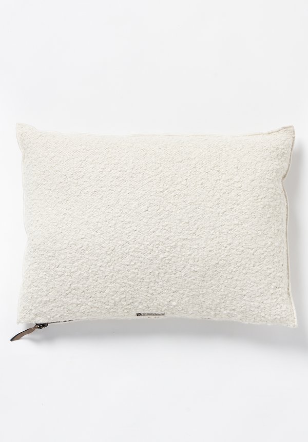 Maison de Vacances Large Canvas Yeti Pillow in Blanc	