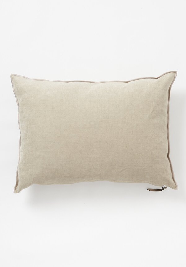 Maison de Vacances Soft Washed Chenille Pillow in Ciment	