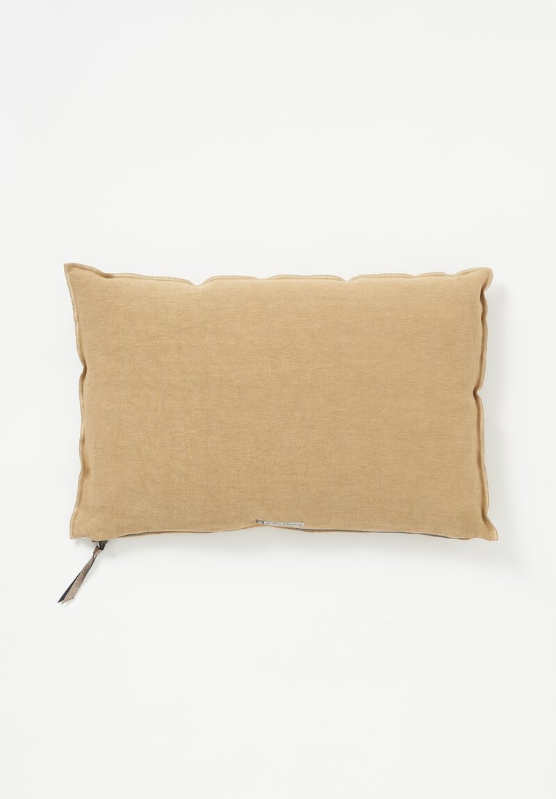 Maison du Vacances Small, Stone Washed Linen Pillow in Sable	