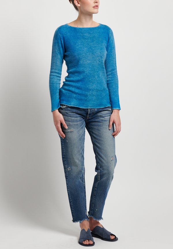 f Cashmere Two Tone Sweater in Blue