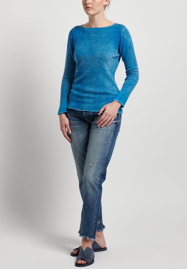 f Cashmere Two Tone Sweater in Blue