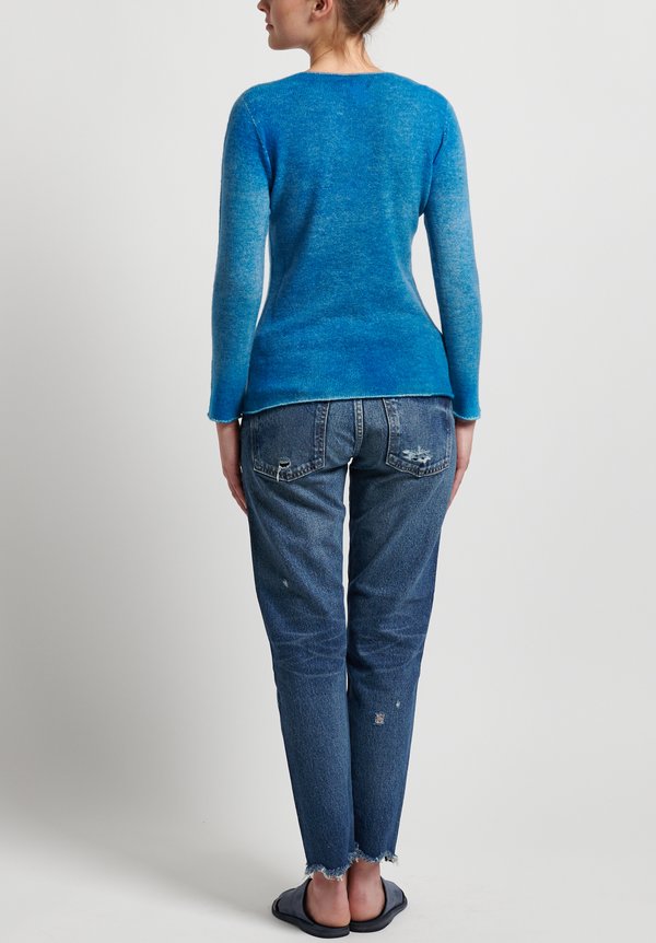 f Cashmere Two Tone Sweater in Blue