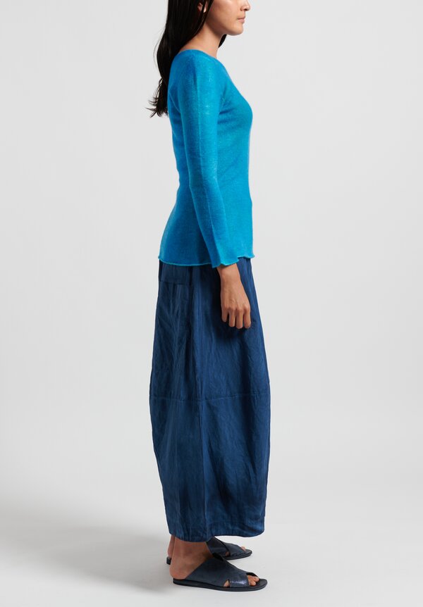 f Cashmere Two Tone Sweater in Turquoise	