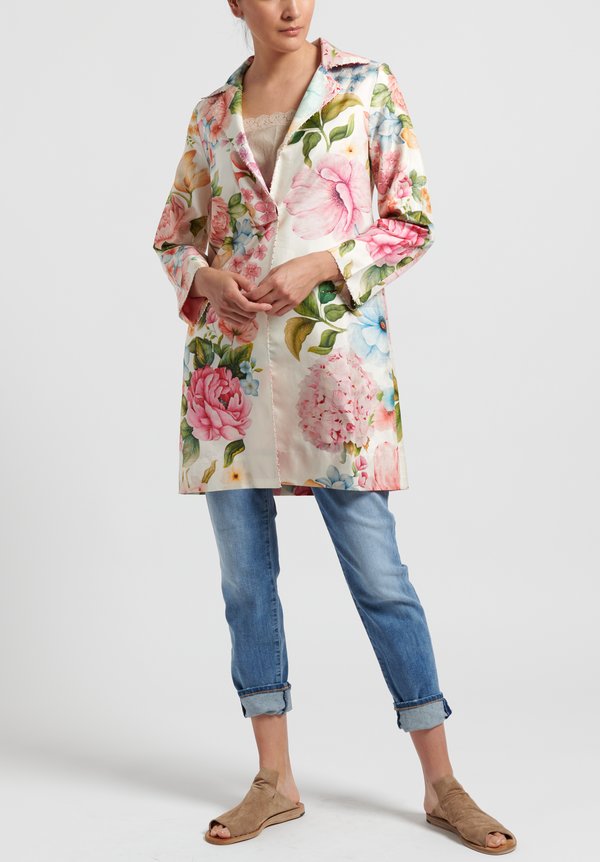 Pero Silk Floral Printed Jacket