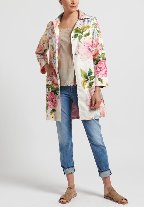 Pero Silk Floral Printed Jacket