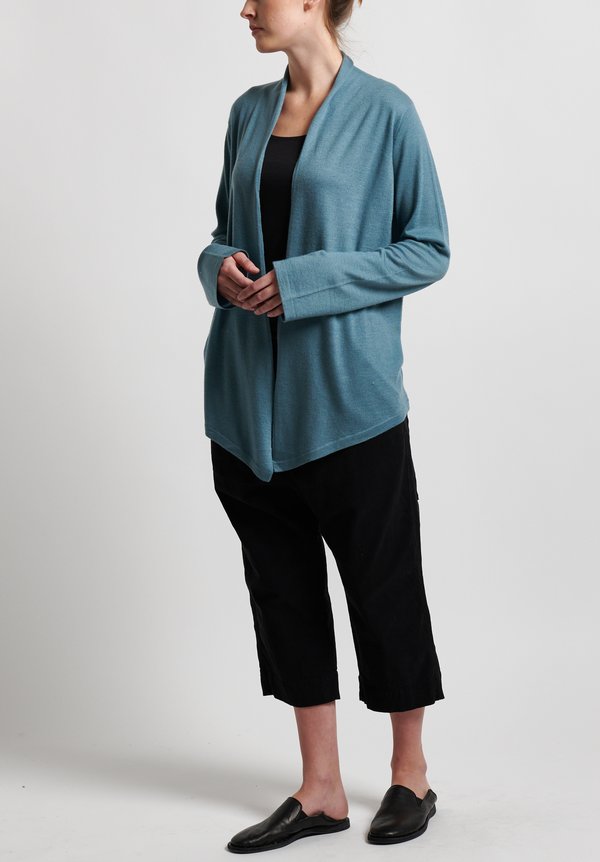 Frenckenberger Cashmere Simple Cardigan in Arctic