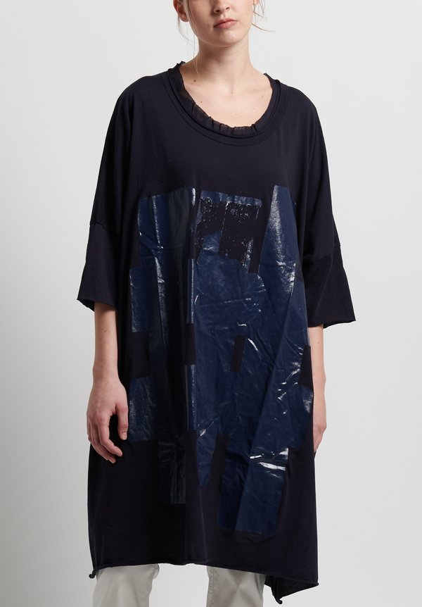Rundholz Black Label Oversize T-Shirt Tunic in Martinique Print	