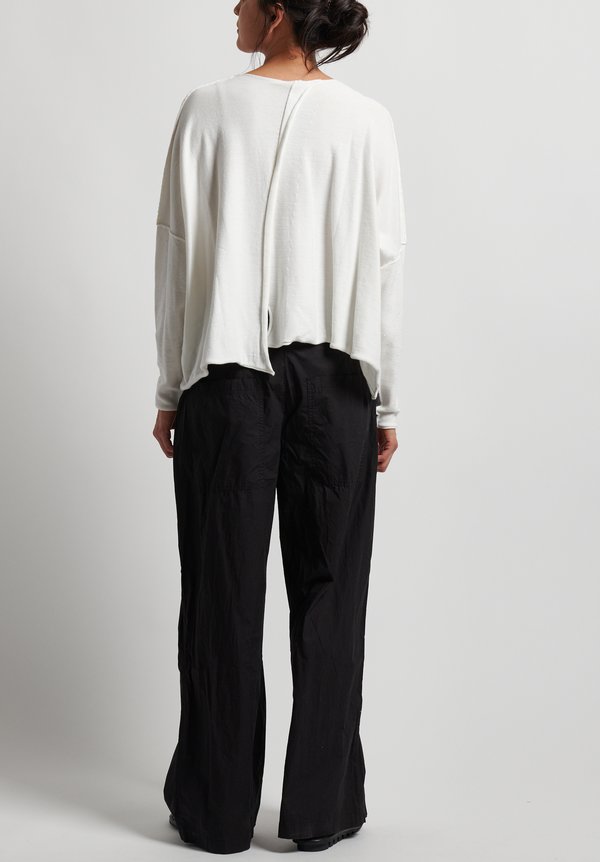 Rundholz Black Label Mini-Sequin Oversized Sweater in White	