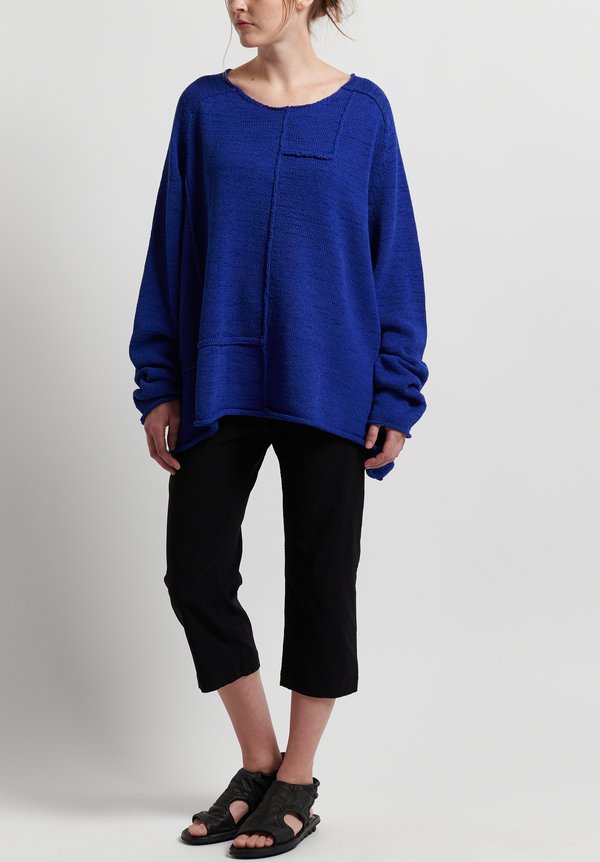 Rundholz Black Label Reversed Seam Sweater in Curacao	