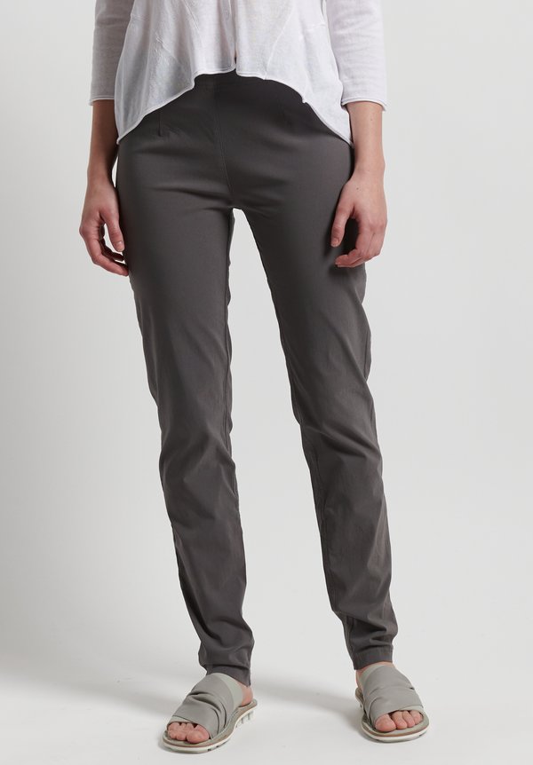 Rundholz Black Label Stretch Fitted Pants in Rock	
