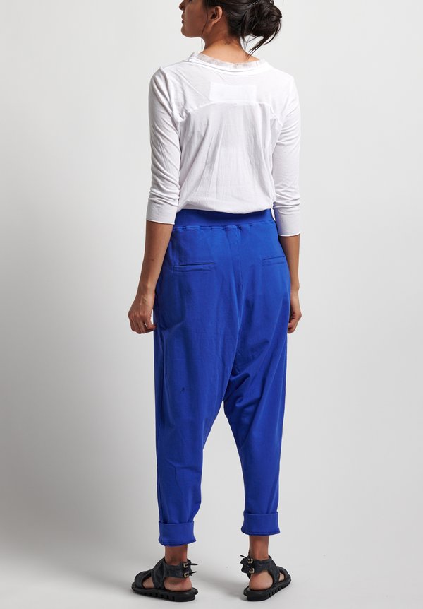 Rundholz Black Label Cotton Pull-On Drop Crotch Pants in Curacao	