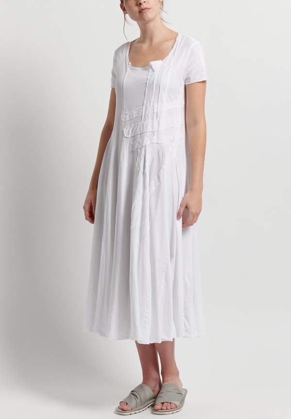 Rundholz Black Label Patched Fit & Flare Dress in White	