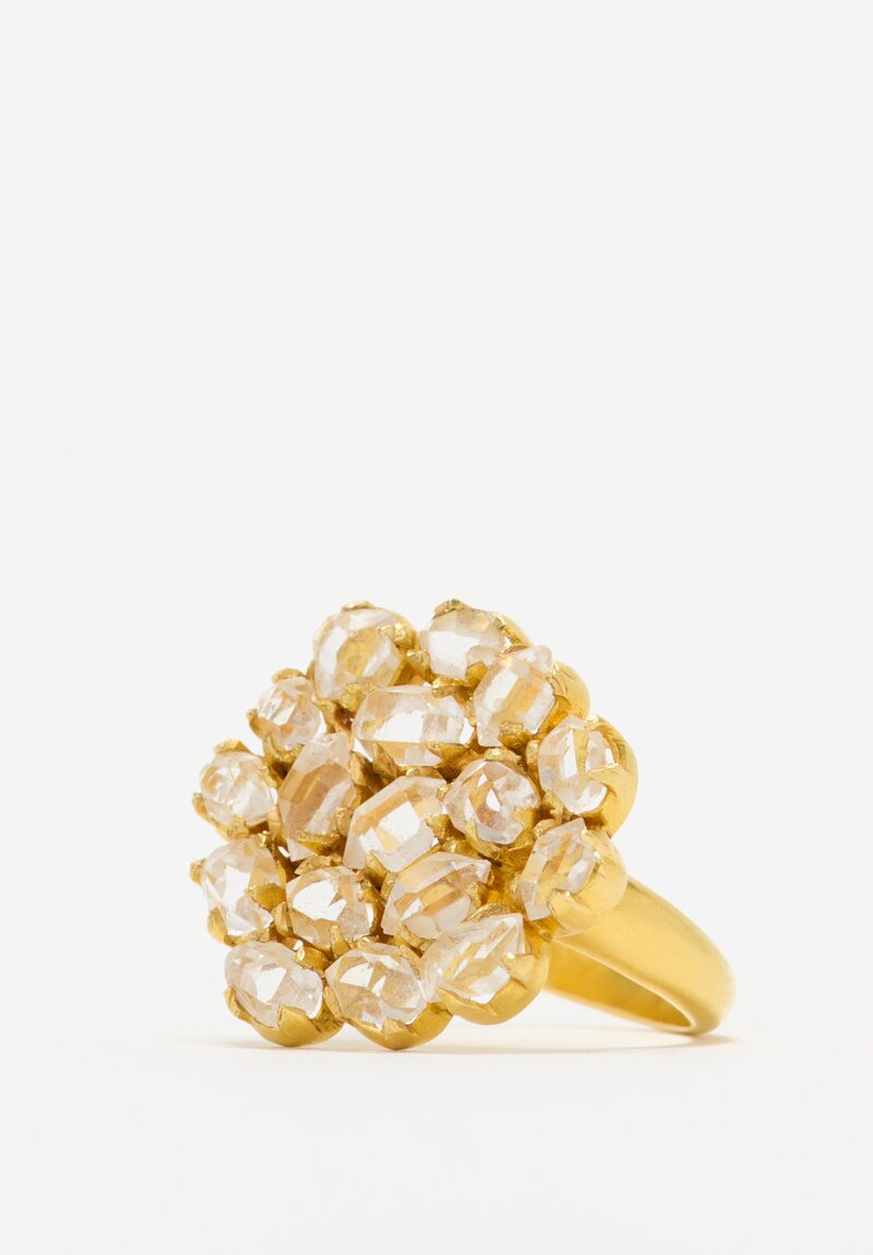 Pippa Small 18K, Herkimer Diamond Invisible Set Ring	