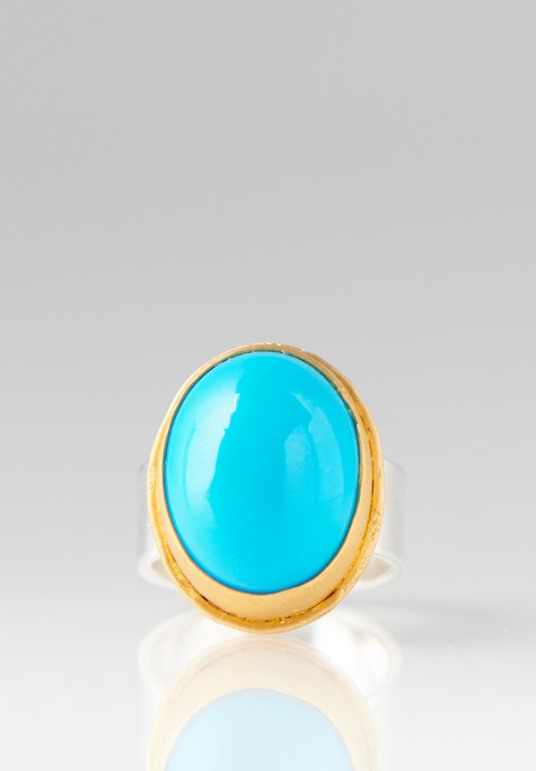 Greig Porter 22K, Sterling, S.B Turquoise Ring