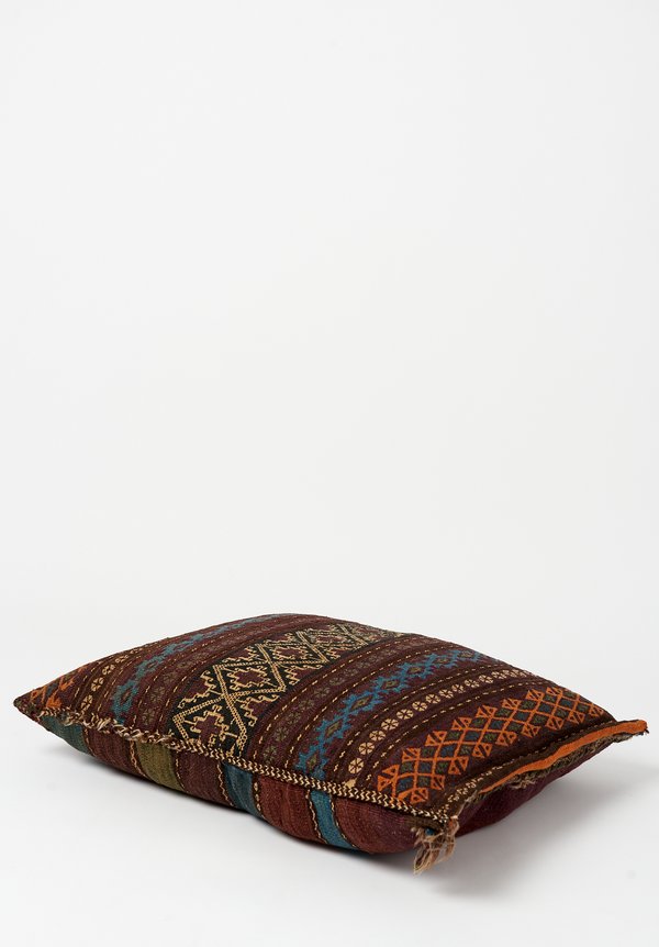 Wool Soumak Geometric Pillow	