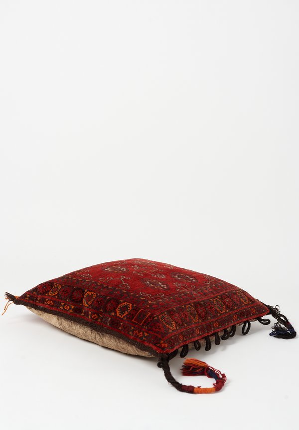 Afghan Hand-Knotted Square Pillow	