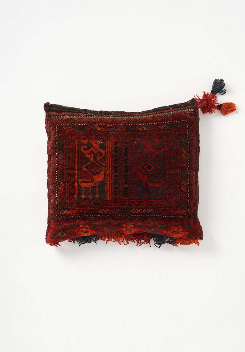 Afghan Hand-Knotted Fringe Pillow	