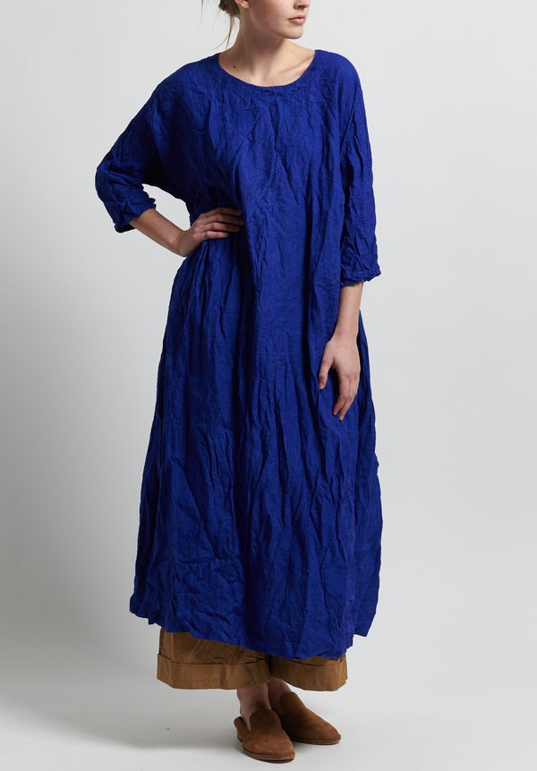 Daniela Gregis Washed Linen Honey Newpride Dress in Electric Blue