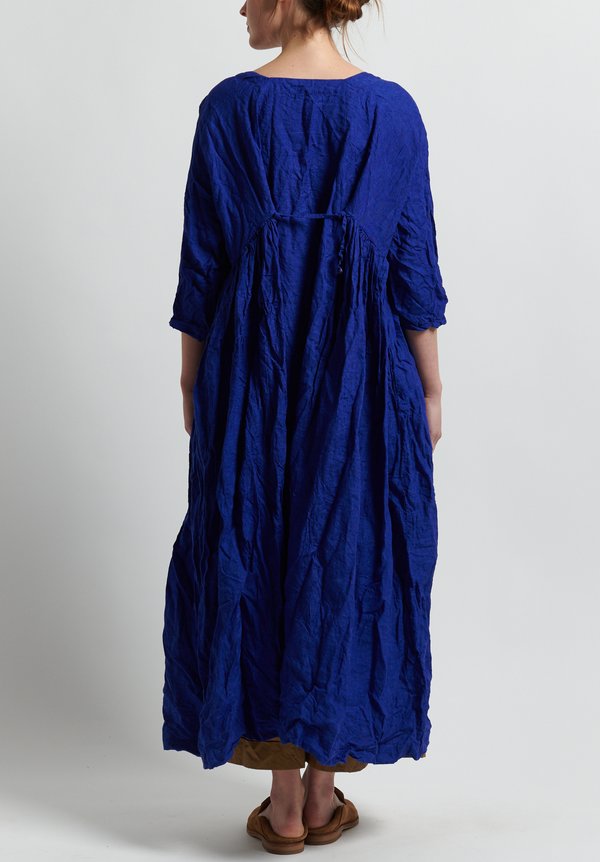 Daniela Gregis Washed Linen Honey Newpride Dress in Electric Blue