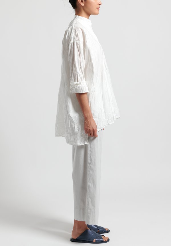 Peter O. Mahler Stretch Linen Wide Leg Pants in Shell