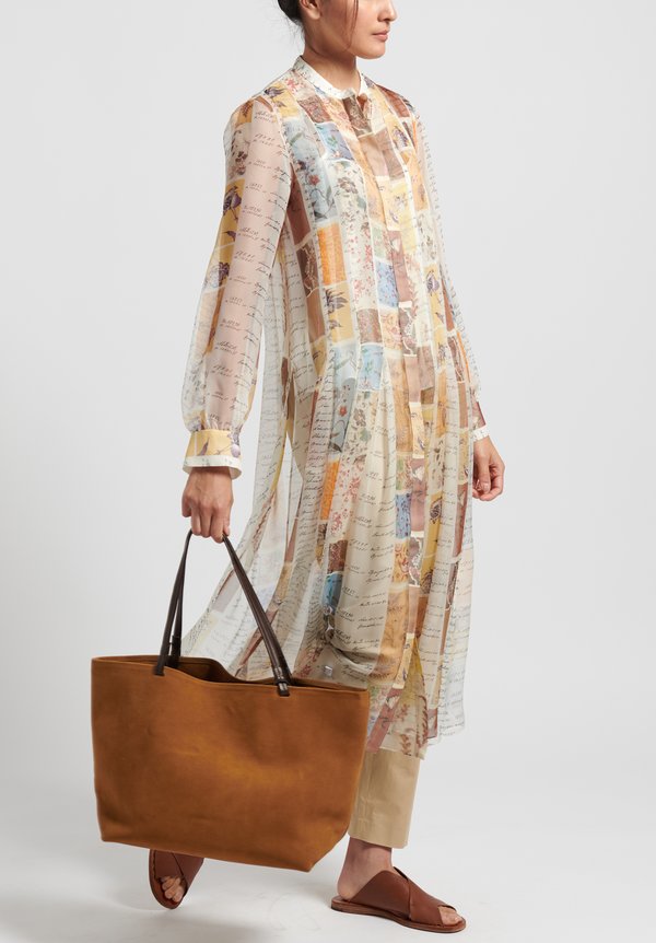 Oscar de la Renta Silk Swatch Book Stripe Blouse